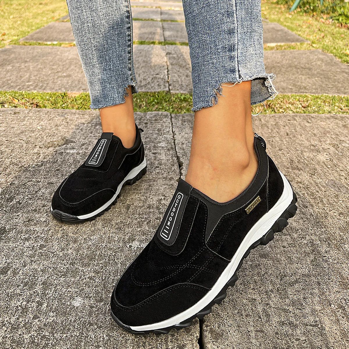 Damen bequeme Slip-On Sneakers mit rutschfester Sohle und atmungsaktivem Obermaterial Heidi Mode - Image 3
