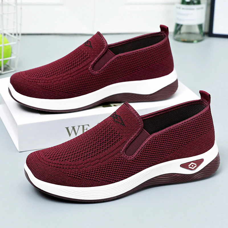Damen Bequeme Slip-On Sportschuhe mit atmungsaktivem Netzdesign Heidi Mode - Image 2