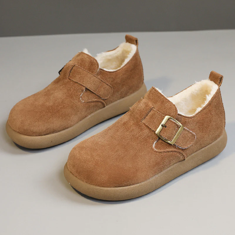 Damen Bequeme Slipper mit schnallenverzierung und weichem Fleece-Innenfutter Heidi Mode - Image 2