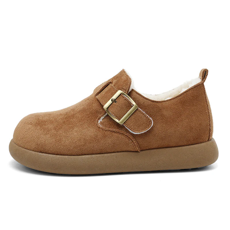 Damen Bequeme Slipper mit schnallenverzierung und weichem Fleece-Innenfutter Heidi Mode - Image 6