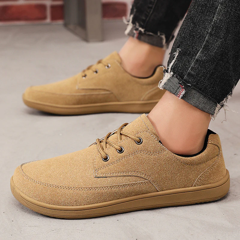 Damen bequeme Sneaker aus weichem Veloursleder mit rutschfester Sohle Heidi Mode