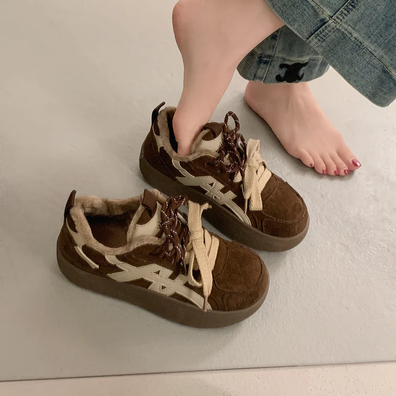 Damen Bequeme Sneaker mit flauschigem Innenfutter und modischem Obermaterial Heidi Mode - Image 2