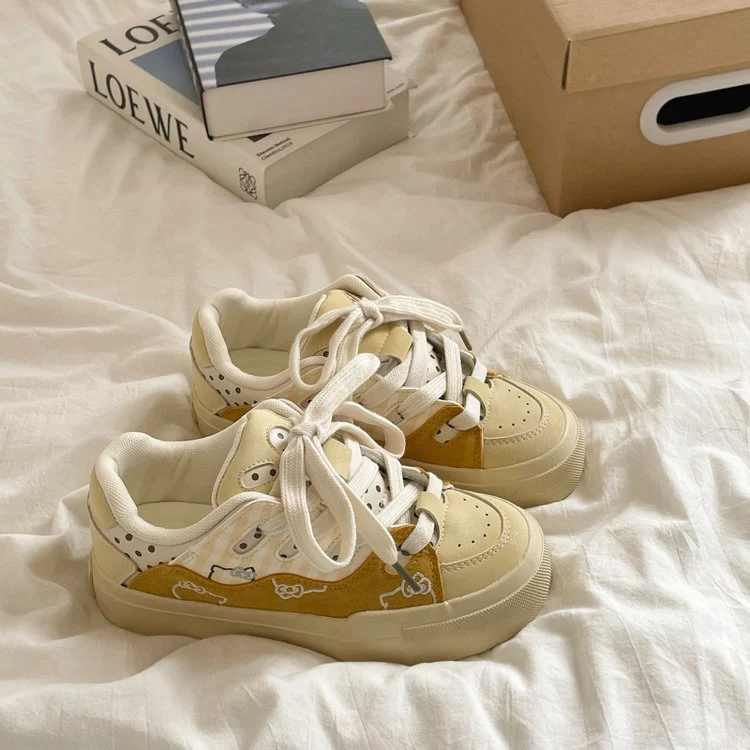 Damen Bequeme Sneaker mit floralen Akzenten und atmungsaktiver Sohle Heidi Mode