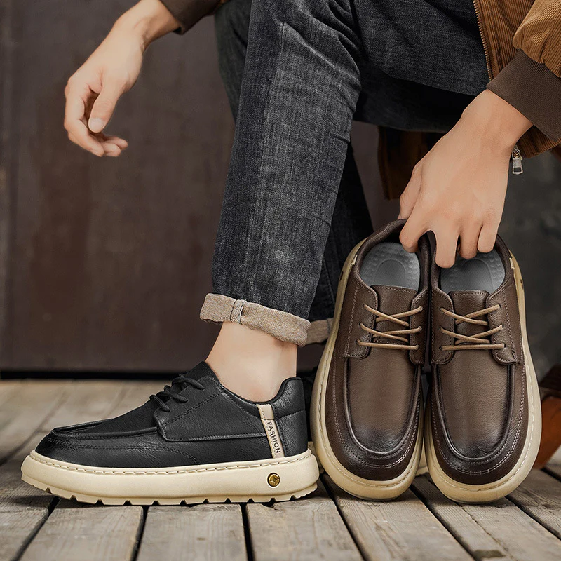 Damen Bequeme Sneaker mit modischem Lederdesign und rutschfester Sohle Heidi Mode - Image 3