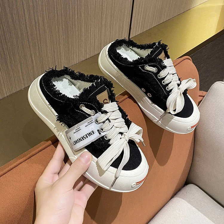 Damen Bequeme Sneakers mit stylischem Fleece-Obermaterial und modischem Design Heidi Mode - Image 3