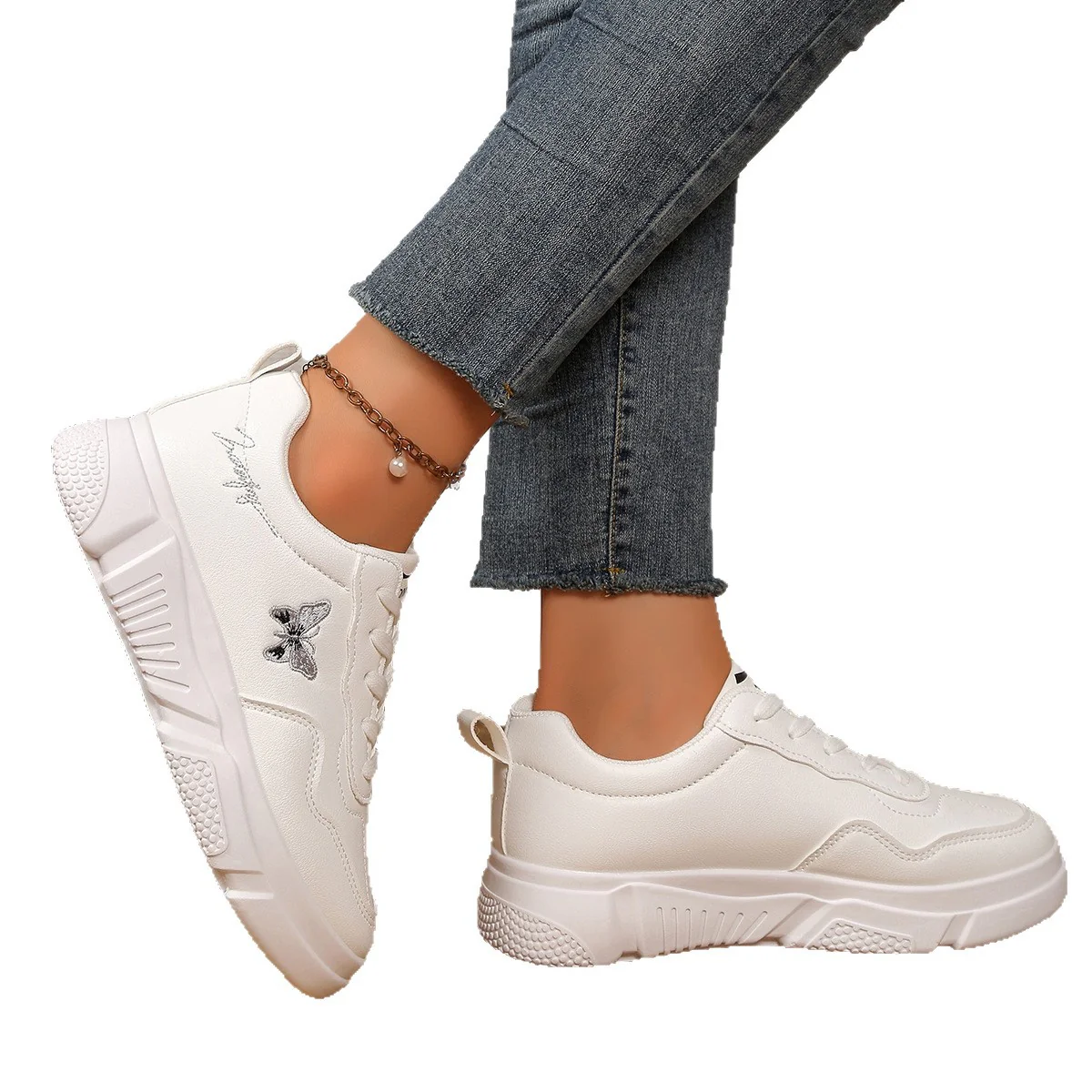 Damen Bequeme Sneakers mit verspieltem Schmetterlingsmotiv Heidi Mode - Image 5