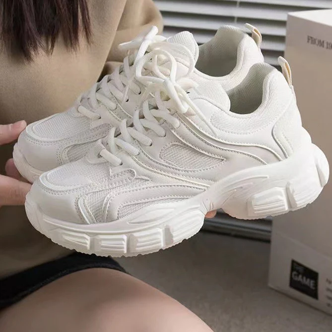 Damen Bequeme Sport Sneakers mit dicker Sohle Heidi Mode - Image 2