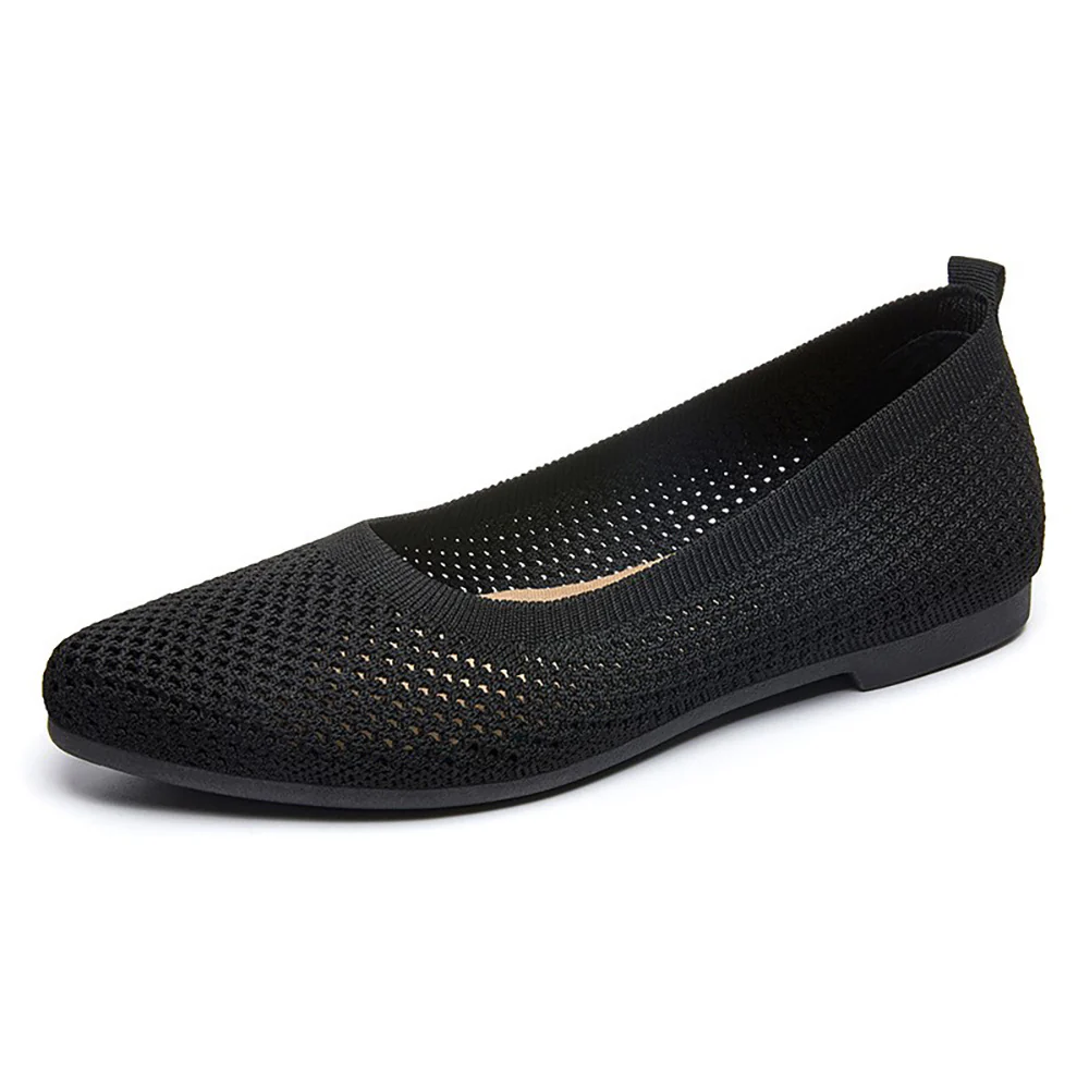 Damen Bequeme Strick-Ballerinas mit luftdurchlässigem Obermaterial Heidi Mode - Image 3