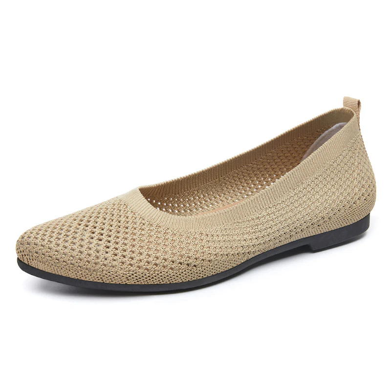 Damen Bequeme Strick-Ballerinas mit luftdurchlässigem Obermaterial Heidi Mode - Image 4