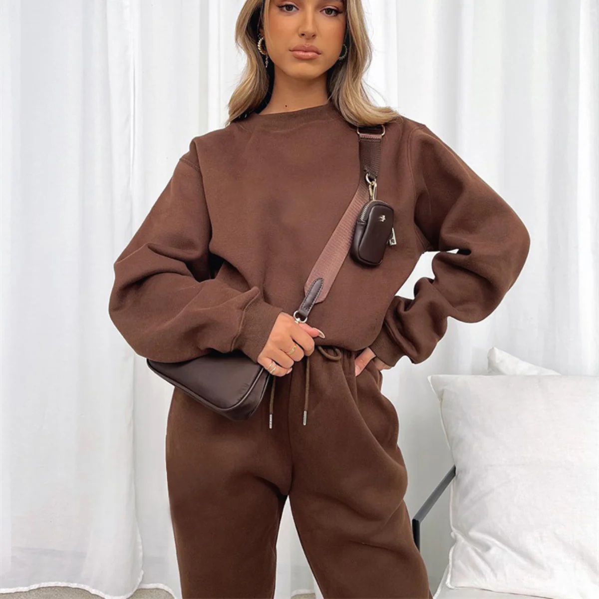 Damen bequeme Sweatshirt und Jogginghose Freizeitanzug Heidi-Mode - Image 4