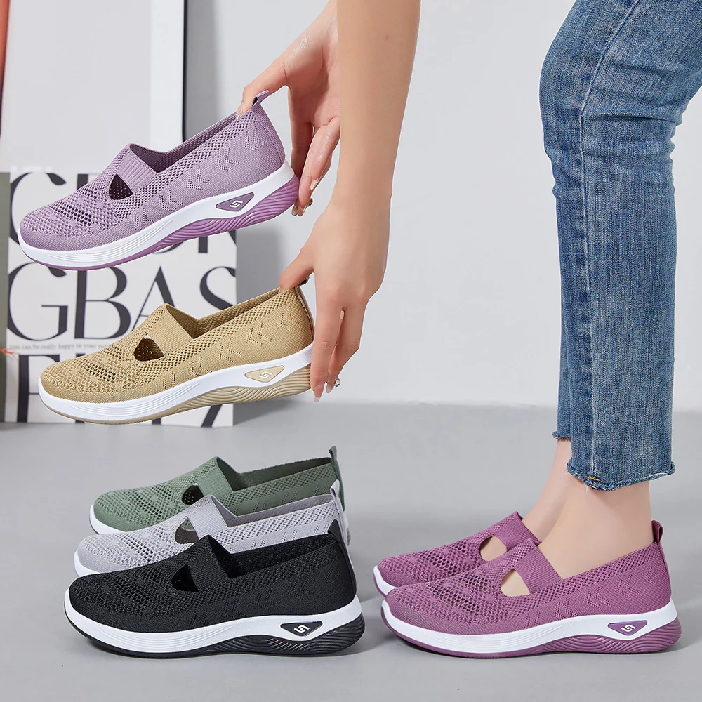 Damen Bequeme und atmungsaktive Knit-Slipper Heidi Mode - Image 4