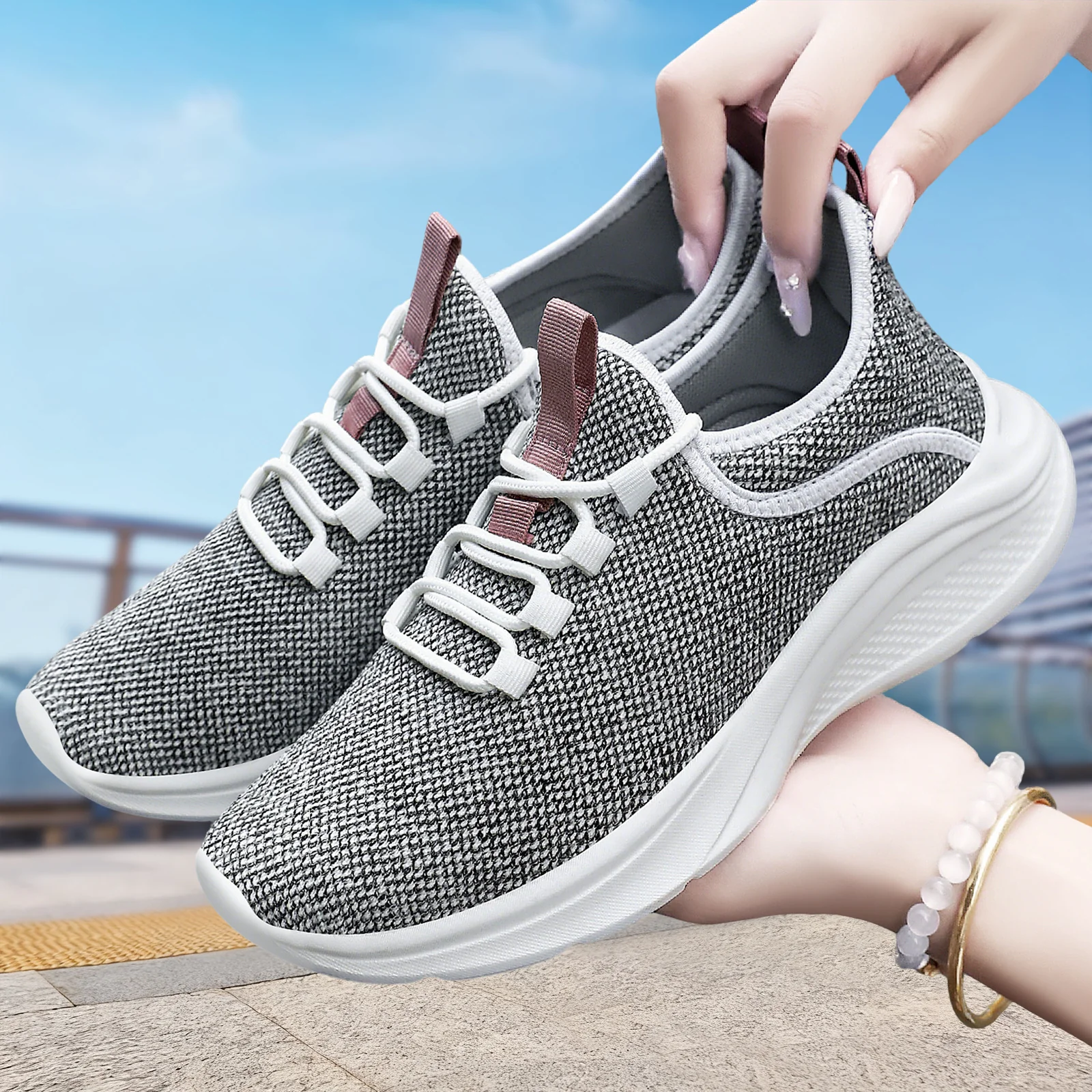 Damen Bequeme und atmungsaktive Sneaker für Alltag und Sport Heidi Mode - Image 2