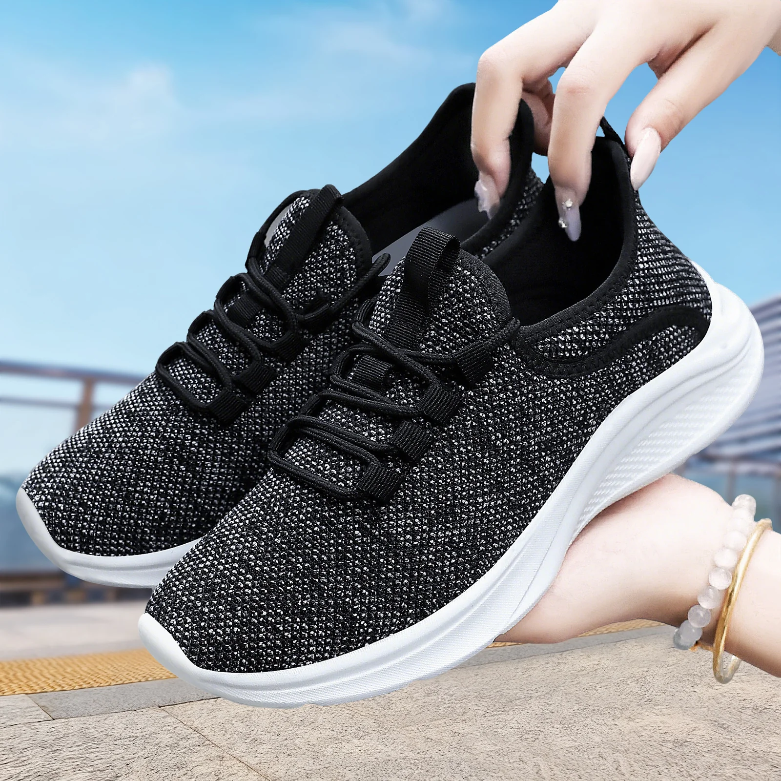 Damen Bequeme und atmungsaktive Sneaker für Alltag und Sport Heidi Mode - Image 3