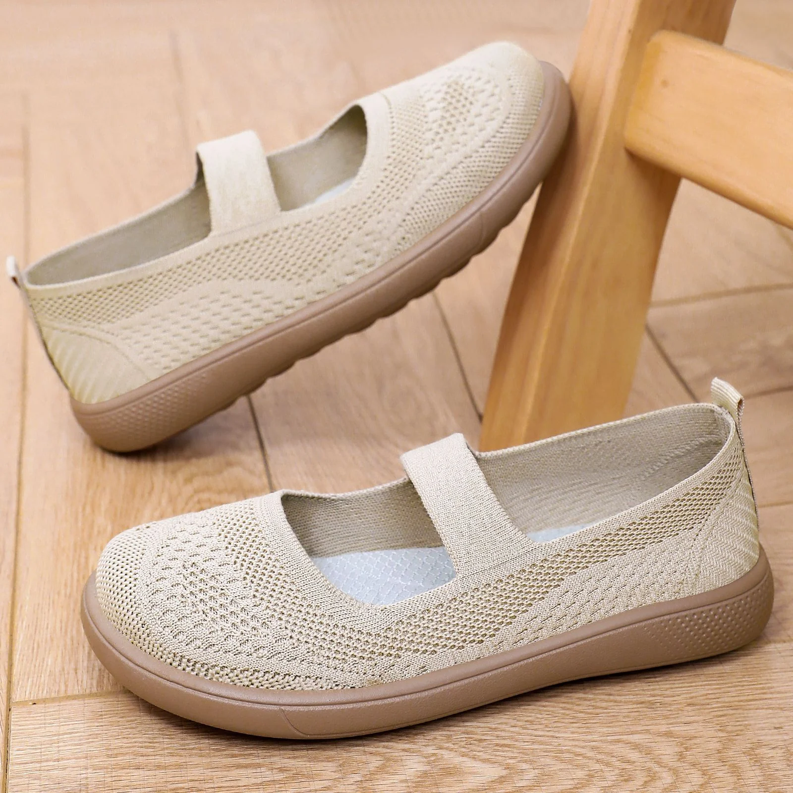 Damen Bequeme und elegante Ballerinas mit elastischem Riemen Heidi Mode - Image 3
