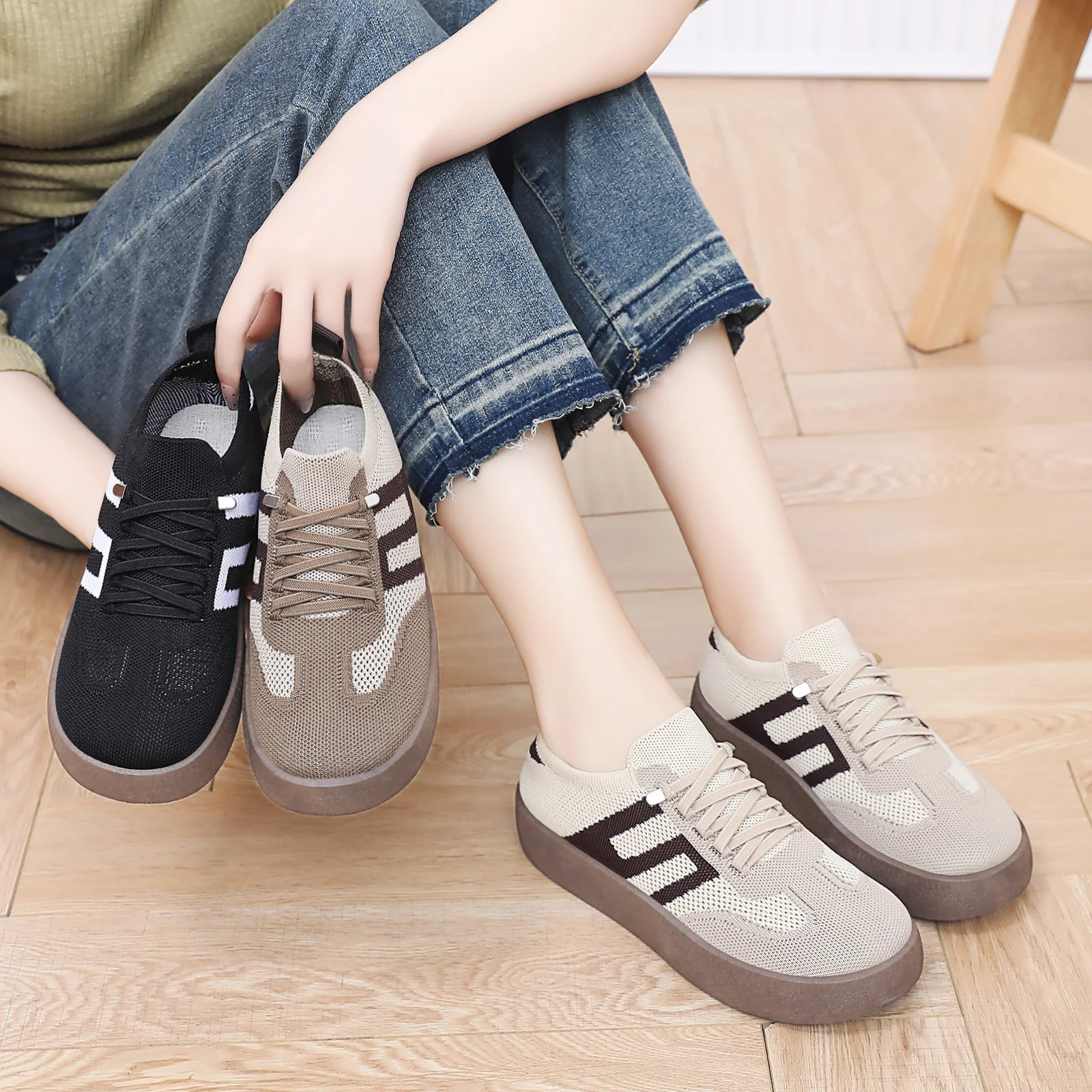 Damen Bequeme und luftige Sneaker mit Plattformsohle Heidi Mode - Image 3