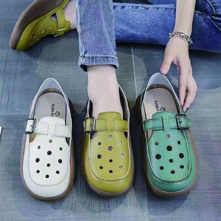 Damen Bequeme und modische Clogs mit verstellbarem Riemen und atmungsaktiver Sohle Heidi Mode