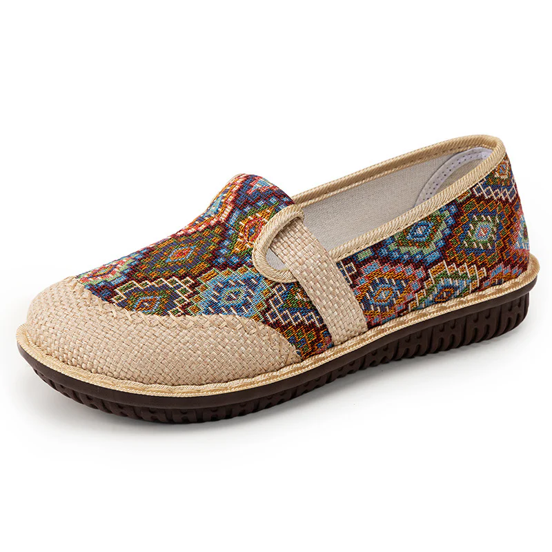 Damen Bequeme und modische Slipper mit buntem Muster Heidi Mode - Image 5