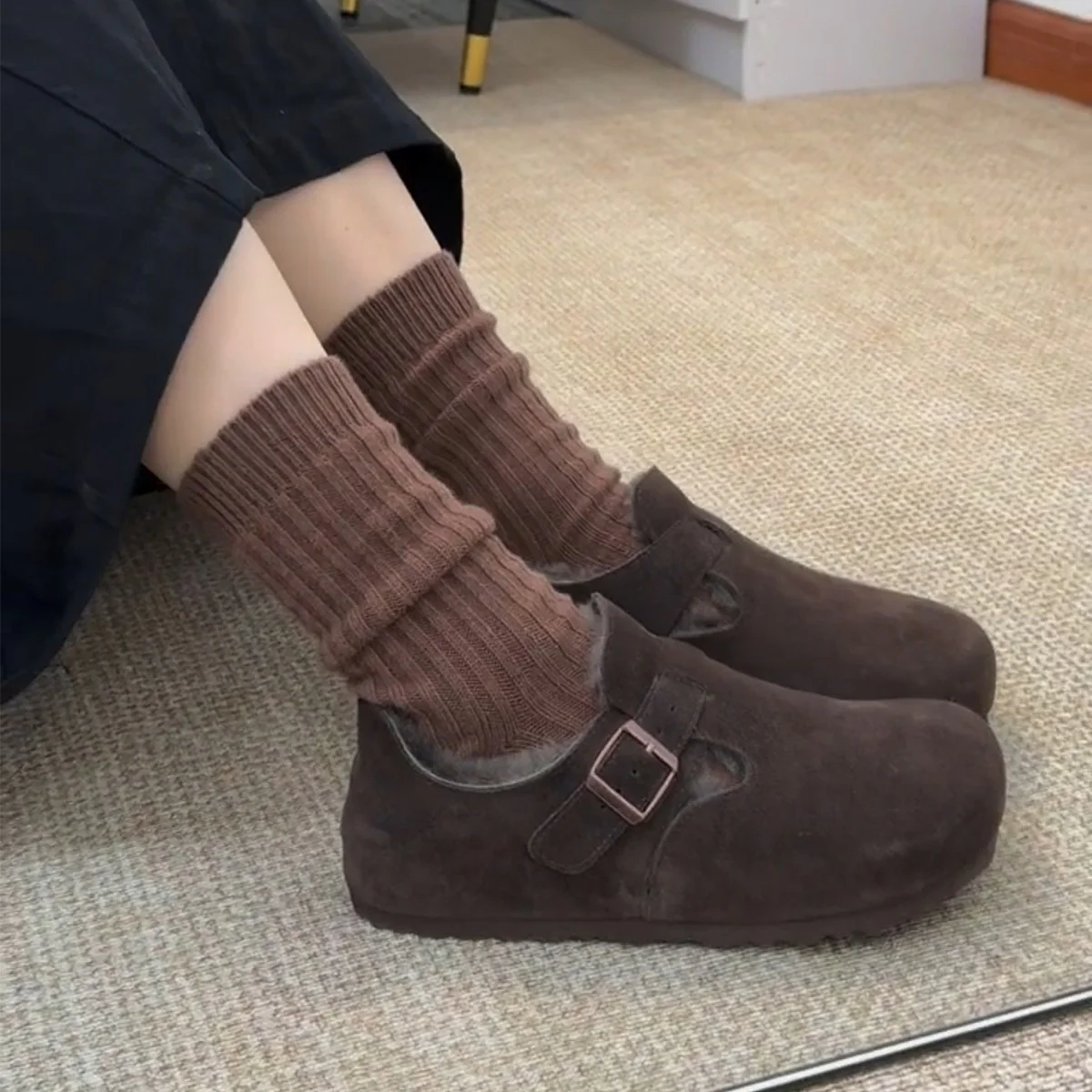 Damen bequeme und stilvolle Hausschuhe mit trendigem Schnallenverschluss Heidi Mode - Image 3