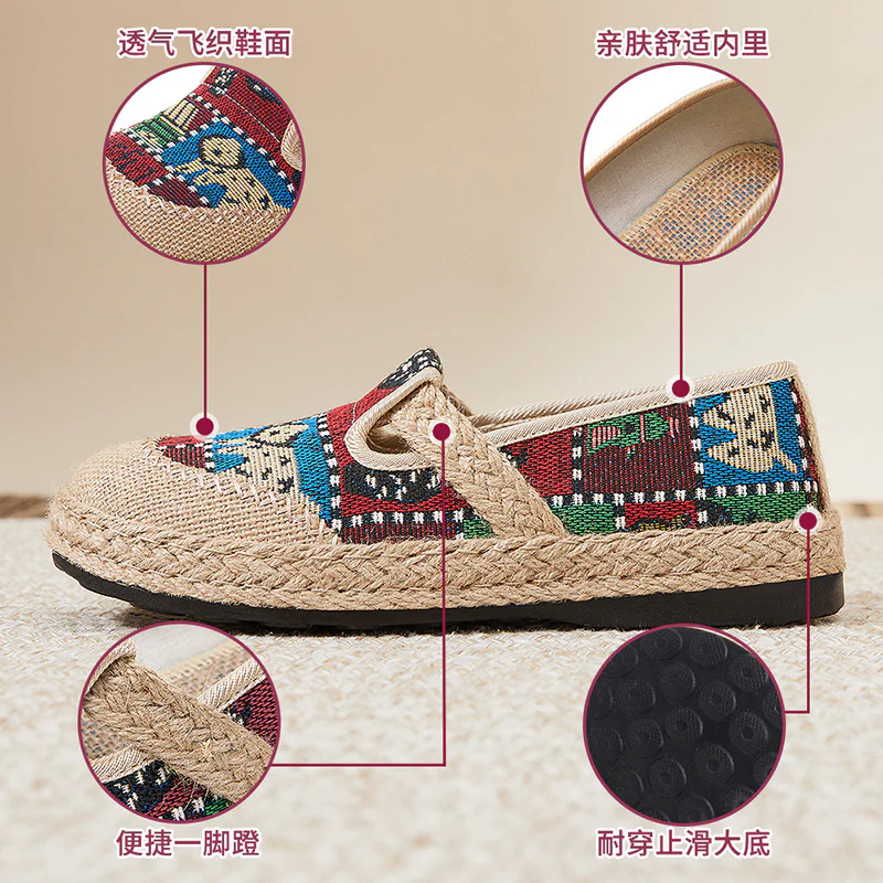Damen bequeme und stilvolle Slipper mit buntem Mustermix Heidi Mode - Image 4