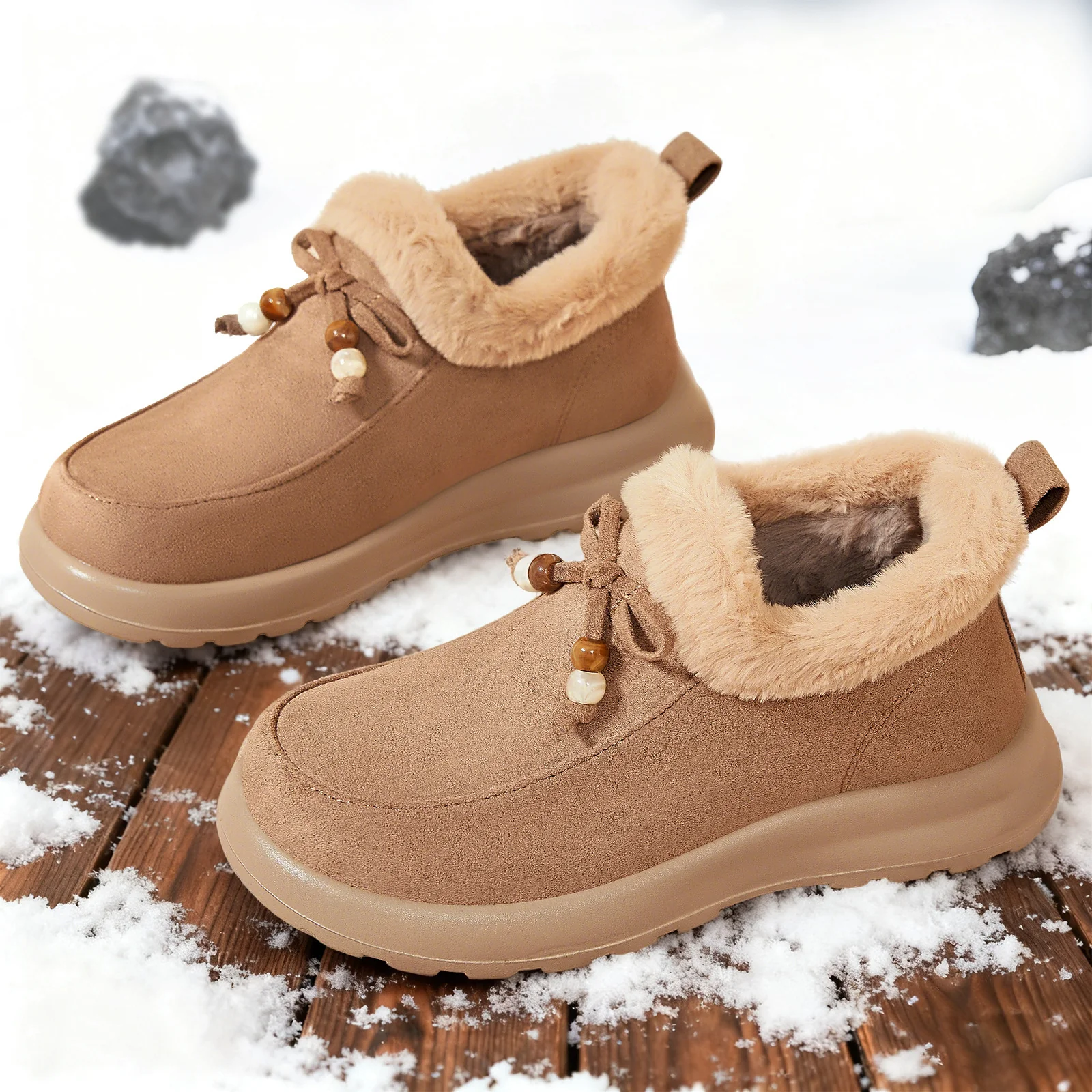 Damen bequeme und warme Hüttenschuhe mit kuscheligem Innenfutter Heidi Mode