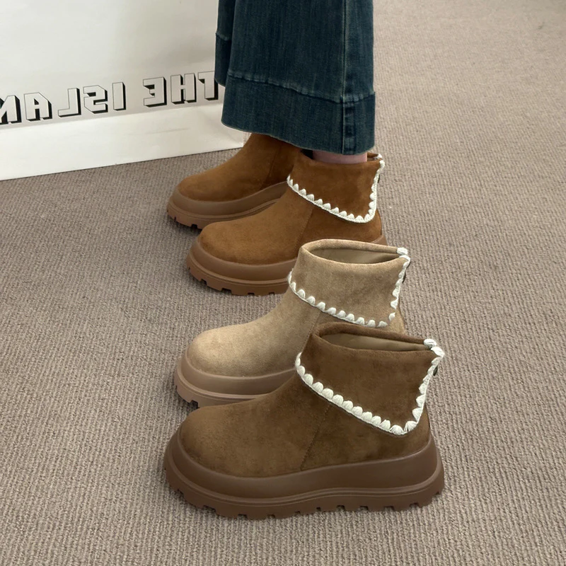 Damen bequeme Winterstiefel mit modischem Kragenabschluss Heidi Mode - Image 4