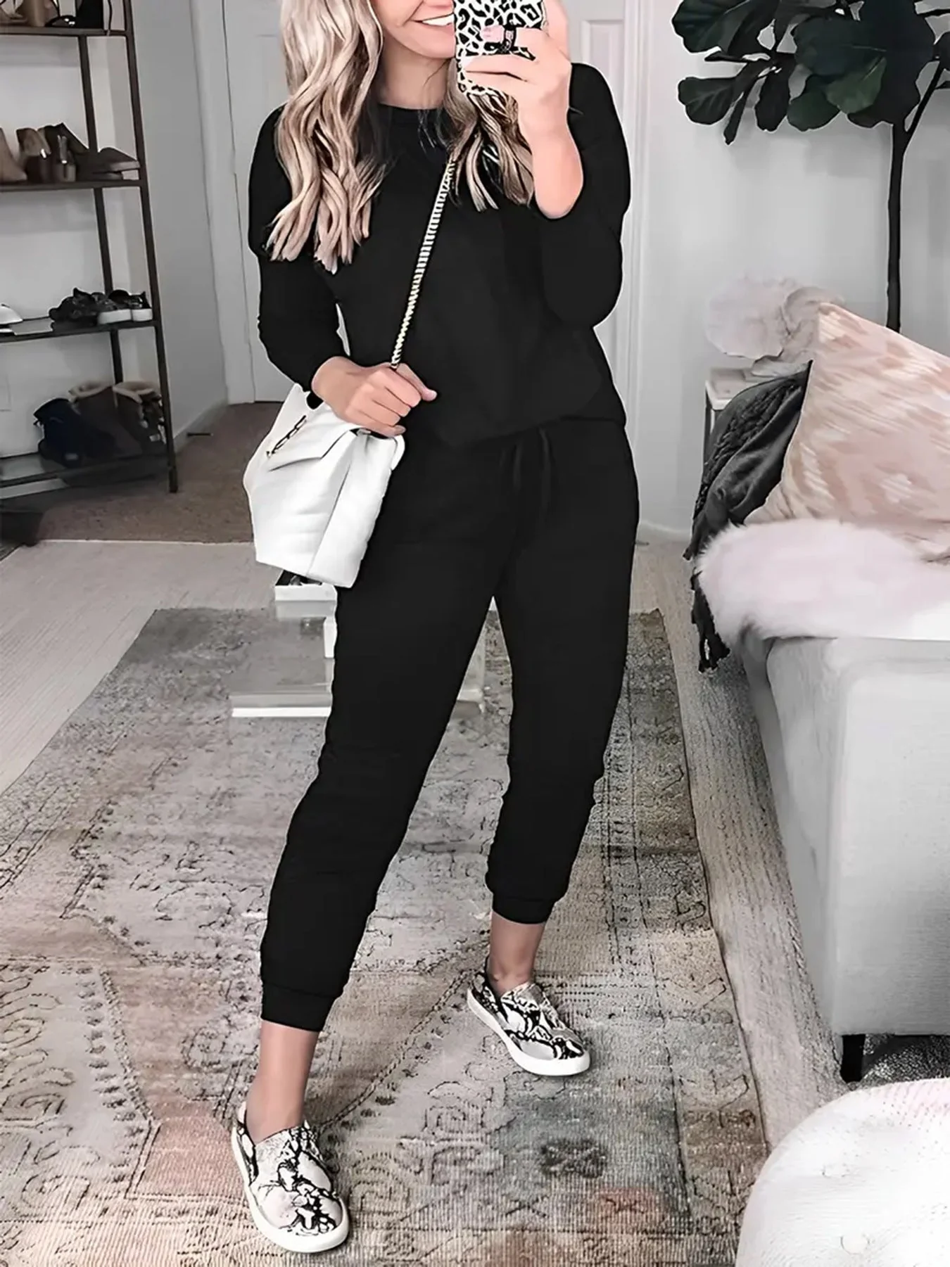 Damen Bequemer Freizeitanzug mit Elastischem Bund und Modischem Schnitt Heidi-Mode - Image 7