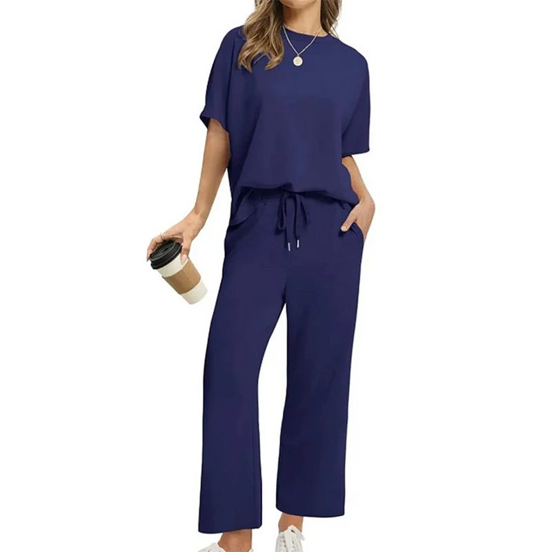 Damen Bequemes Freizeitanzug-Set mit lockerem Schnitt und stilvollen Taschen Heidi-Mode - Image 3