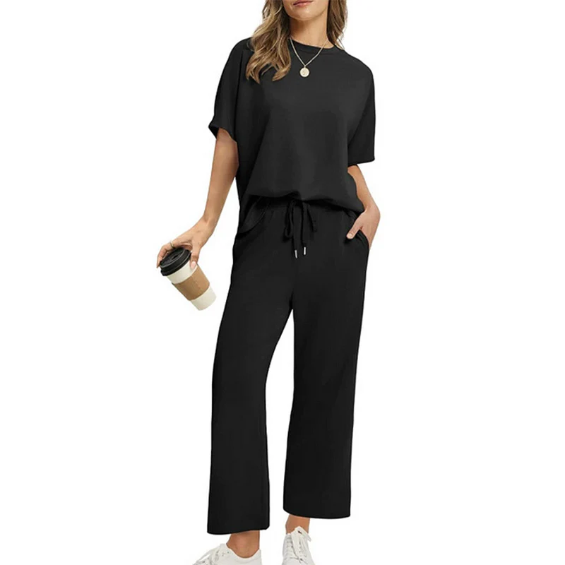 Damen Bequemes Freizeitanzug-Set mit lockerem Schnitt und stilvollen Taschen Heidi-Mode - Image 4