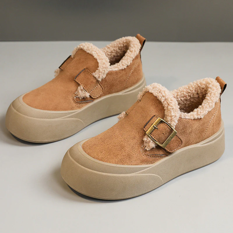 Damen bequemes Slipper mit wärmendem Innenfutter und modischem Schnallen-Design Heidi Mode - Image 2