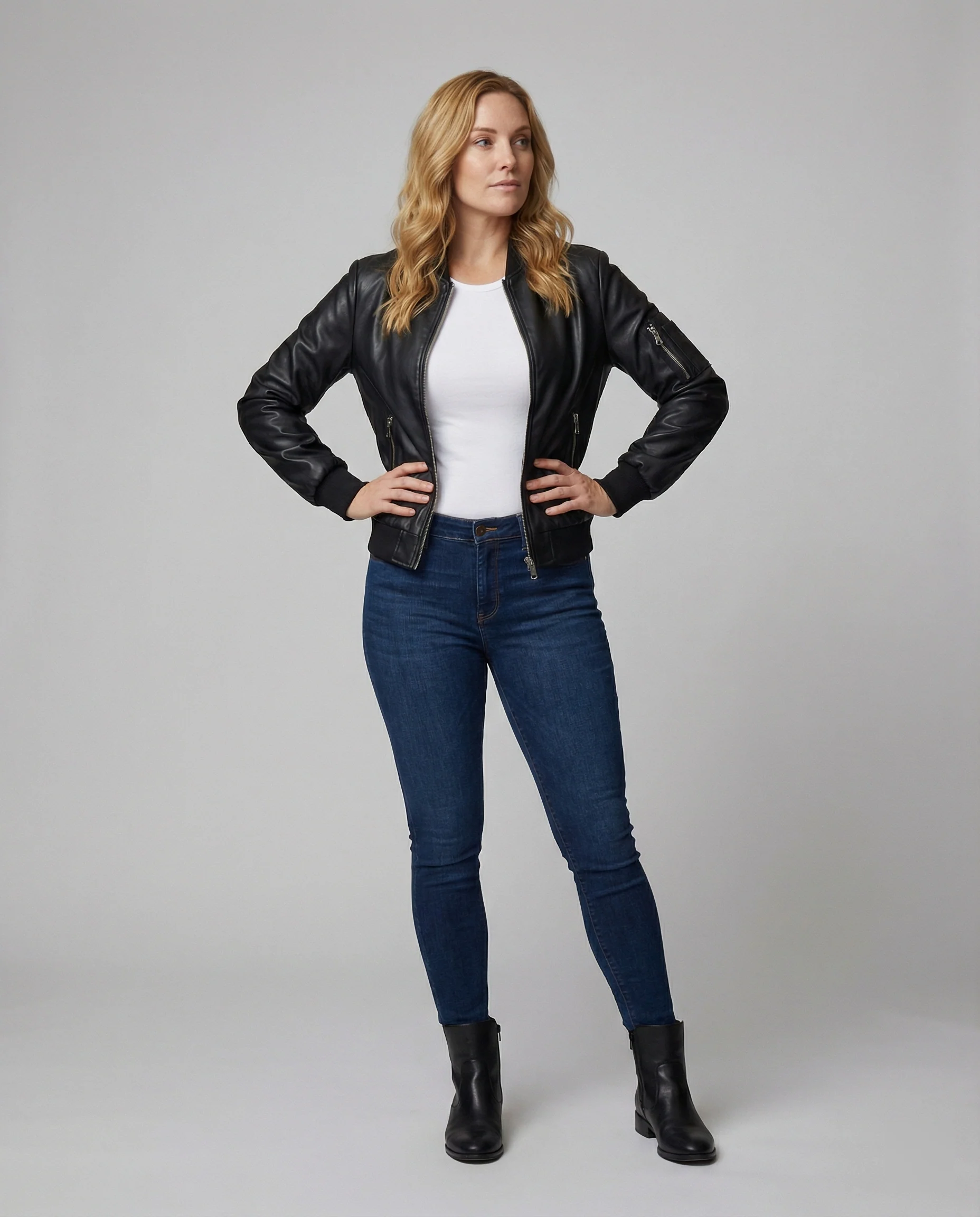 Leichte Steppjacke Damen aus hochwertigem Kunstleder - Image 2