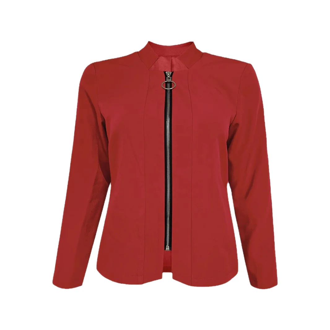Damen Bikerjacke mit innovativem Schnitt und praktischen Reißverschlussdetails Heidi-Mode - Image 5