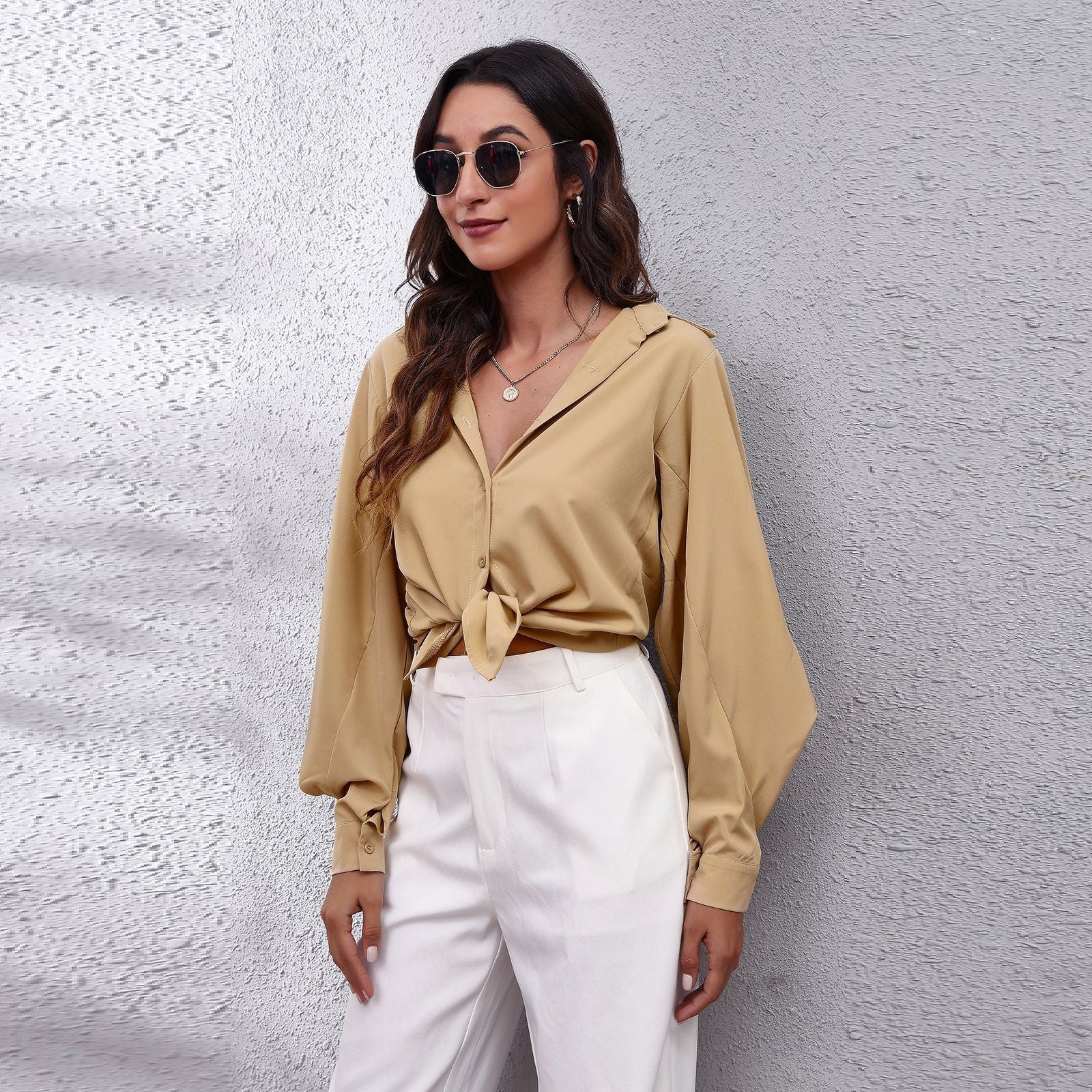 Damen Bluse mit ballonförmigen Ärmeln und hochwertigem Stoff Heidi-Mode - Image 2
