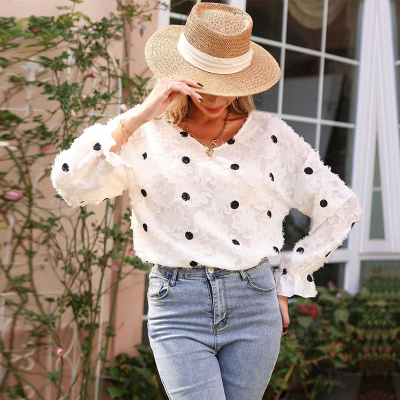 Damen Bluse mit Dekorativen Rüschendetails und Femininer Spitzenstruktur Heidi-Mode - Image 3