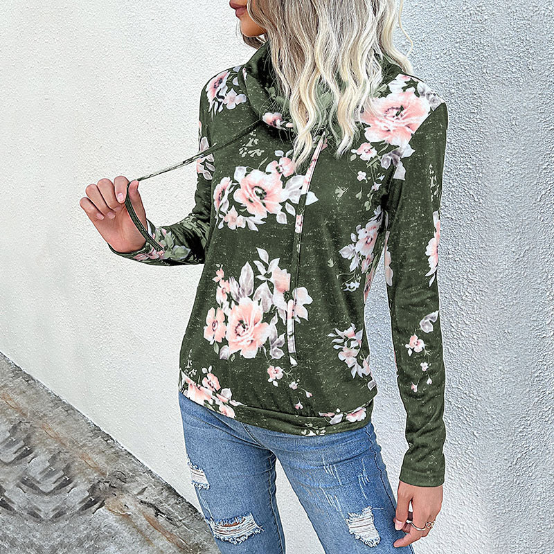 Damen Bluse mit Floralem Design und Modernem Hoody-Ausschnitt Heidi-Mode - Image 15