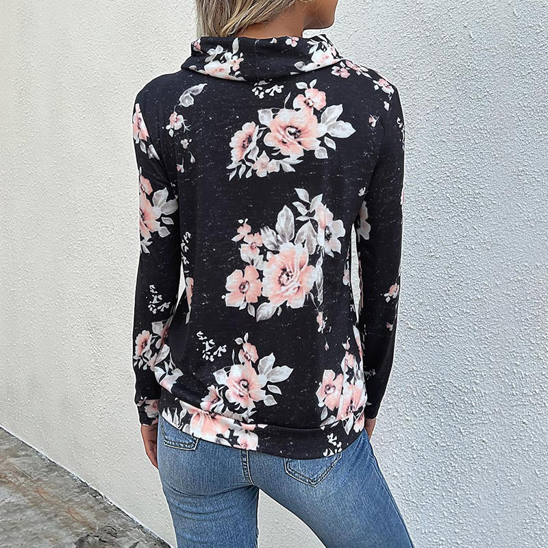 Damen Bluse mit Floralem Design und Modernem Hoody-Ausschnitt Heidi-Mode - Image 4