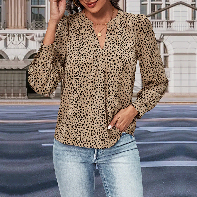 Damen Bluse mit Modernen Punkte-Design und Eleganten Rüschen Heidi-Mode - Image 2