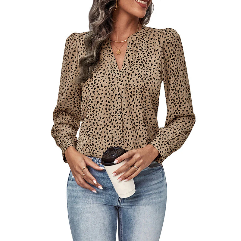 Damen Bluse mit Modernen Punkte-Design und Eleganten Rüschen Heidi-Mode - Image 7
