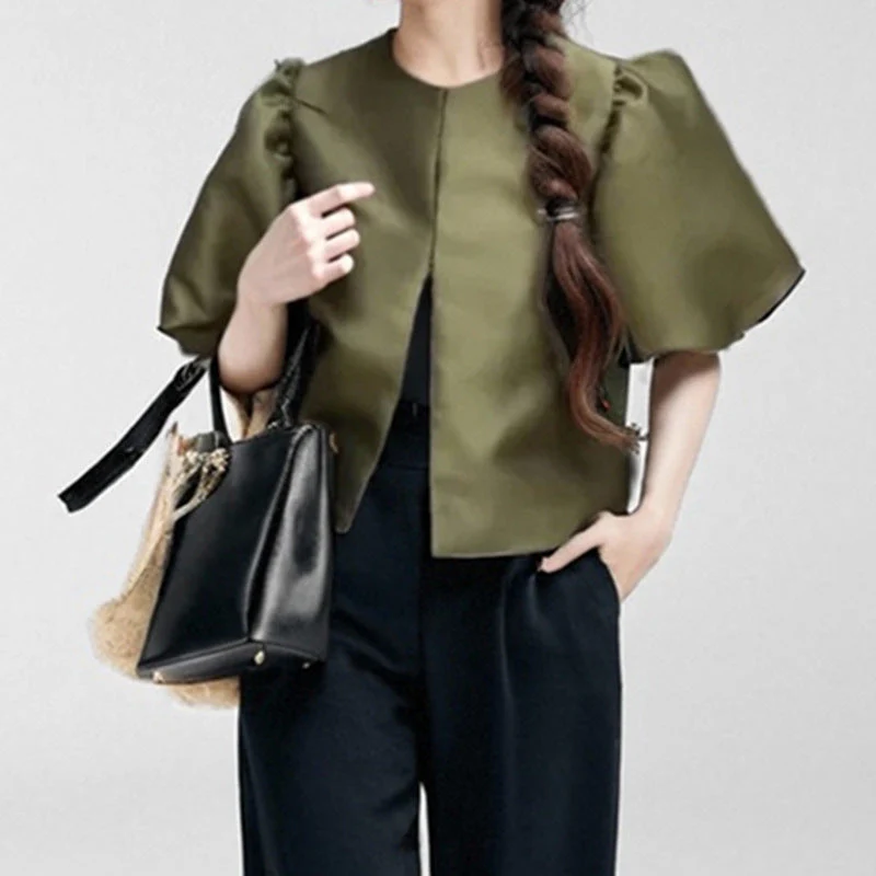 Damen Bluse mit Voluminösen Puffärmeln und Modernem Design Heidi-Mode - Image 4