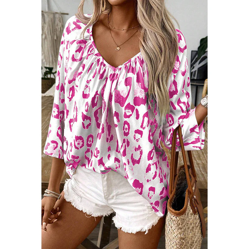 Damen Blusentop mit Lockerer Passform und Schickem Leo-Print Heidi-Mode - Image 4