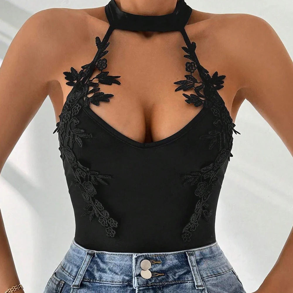 Damen Body mit Elegantem Spitzendetail Heidi-Mode - Image 4