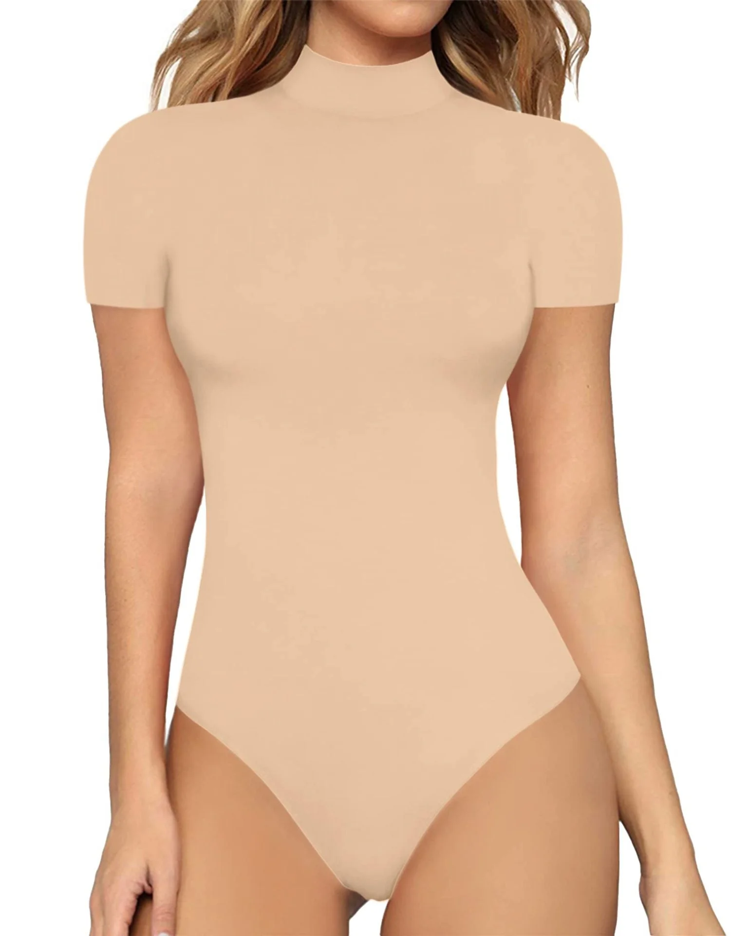Damen Body mit Hohem Kragen und Kurzarm Heidi-Mode - Image 8