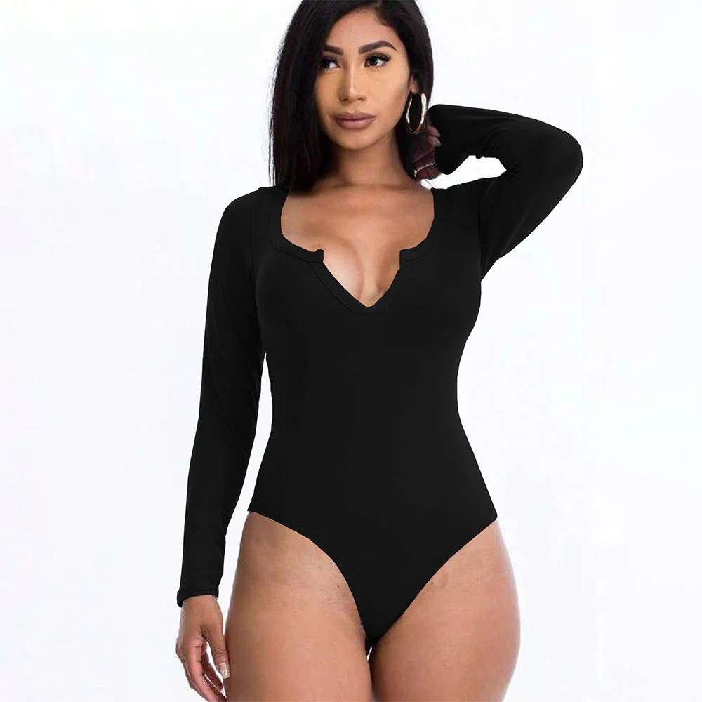 Damen Body mit Tiefem V-Ausschnitt und Langem Arm Heidi-Mode - Image 7