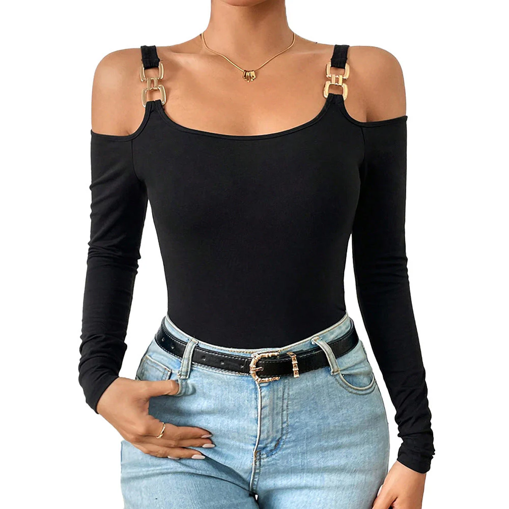 Damen Body mit Tragbarem Off-Shoulder-Design Heidi-Mode - Image 5