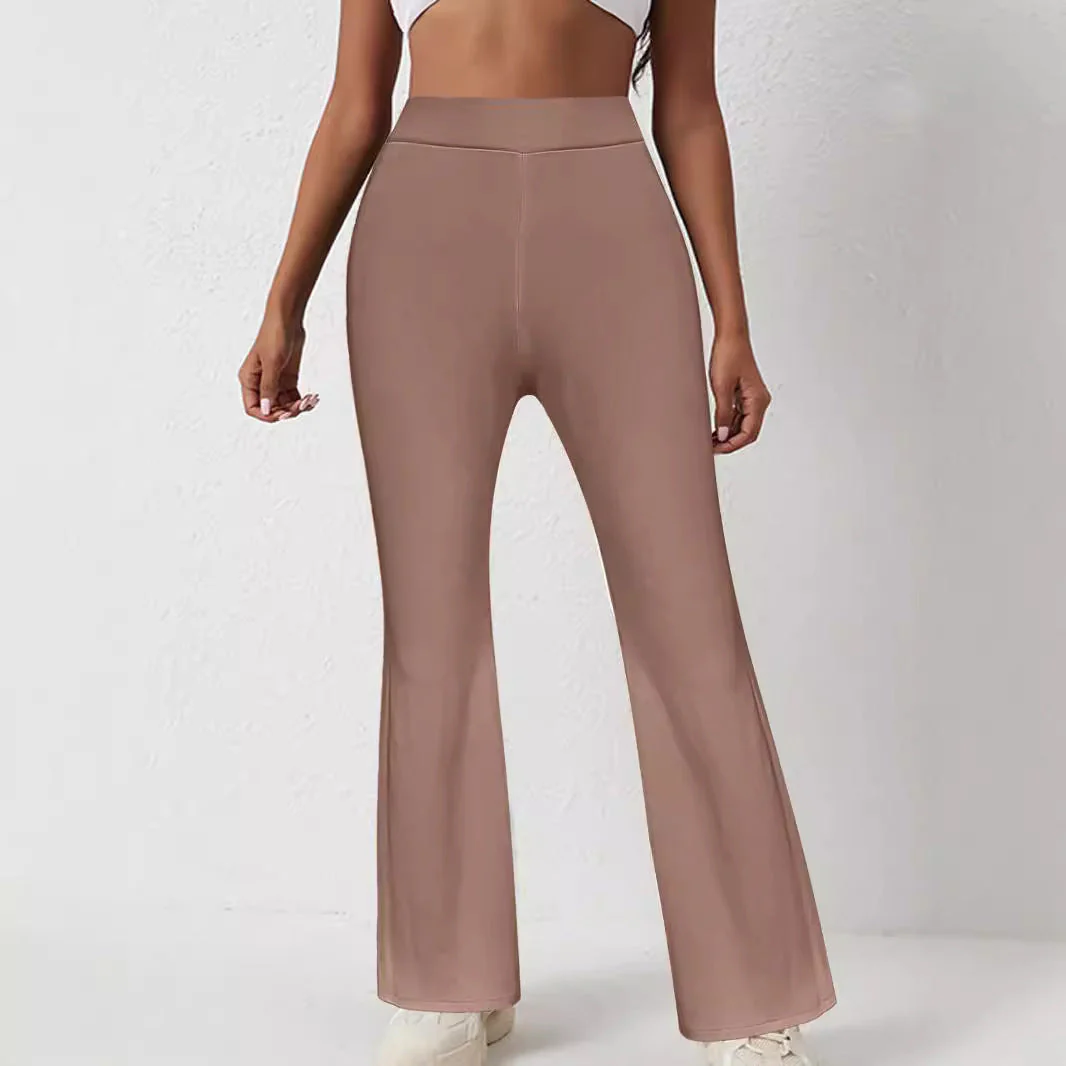 Damen Bootcut-Hose mit Hohem Bund und Elastischem Taillenband Heidi-Mode - Image 4