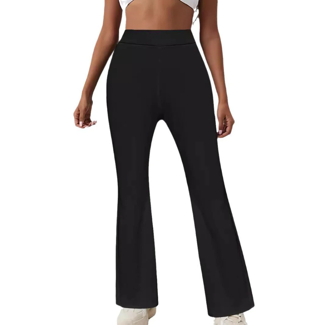 Damen Bootcut-Hose mit Hohem Bund und Elastischem Taillenband Heidi-Mode - Image 5