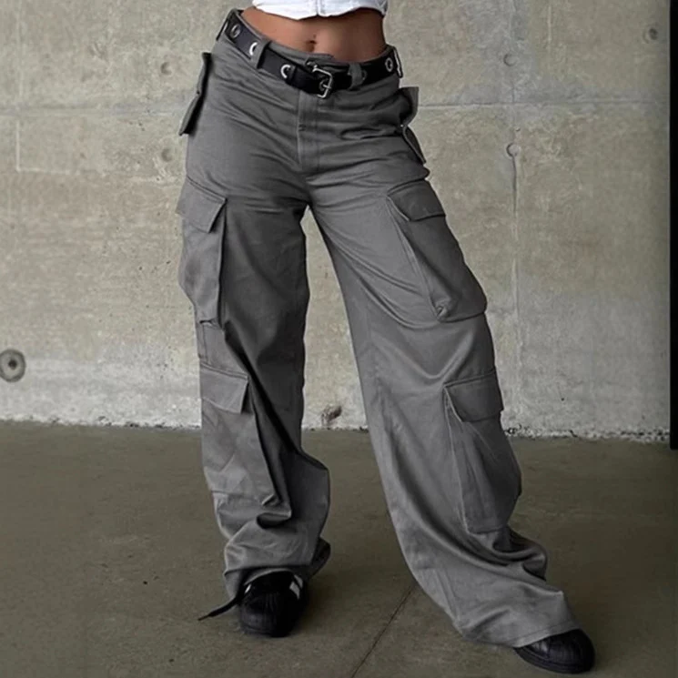Damen Cargo-Hose mit breitem Schnitt und funktionalen Taschen Heidi-Mode - Image 3
