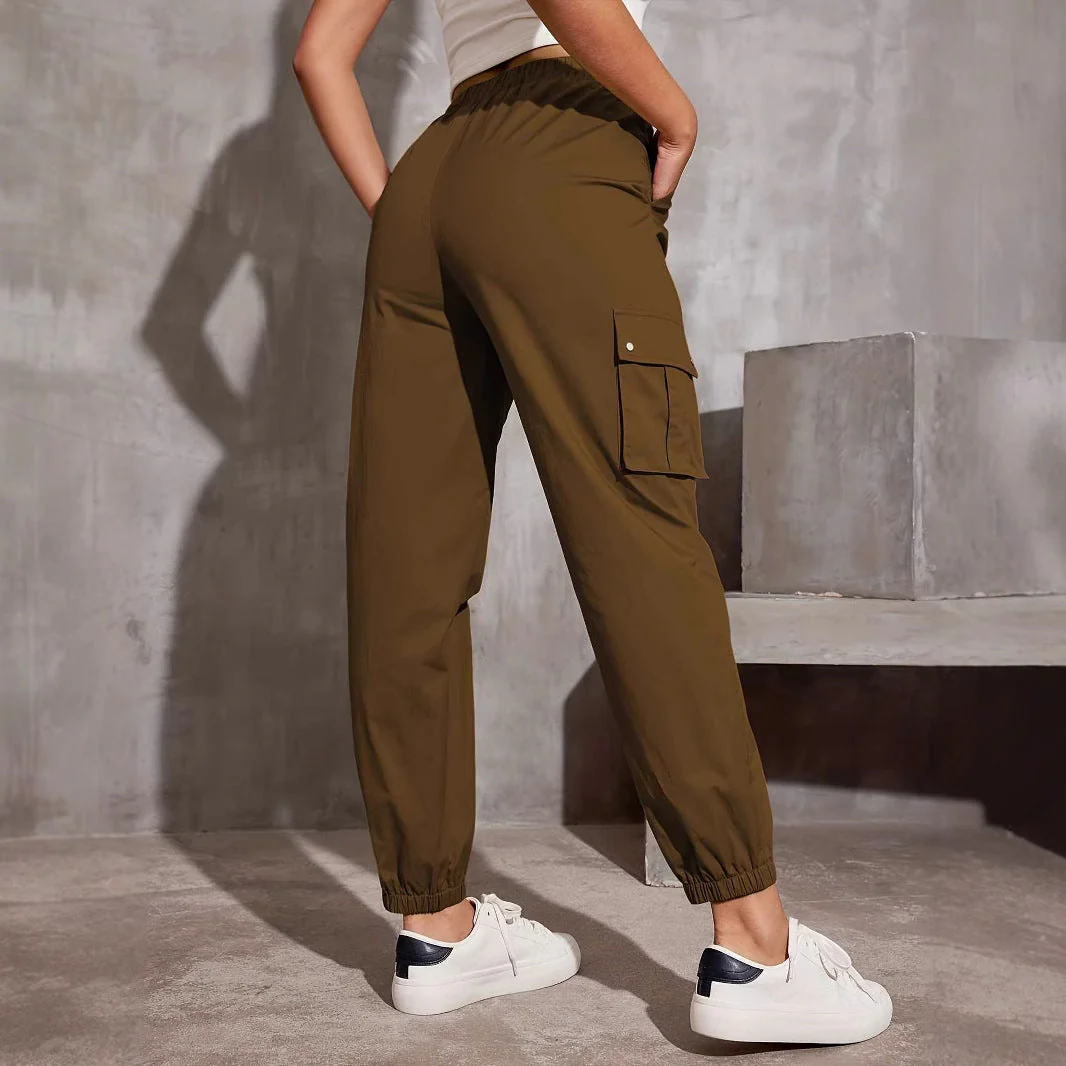 Damen Cargo-Hose mit Elastischem Bund und Praktischen Seitentaschen Heidi-Mode - Image 2