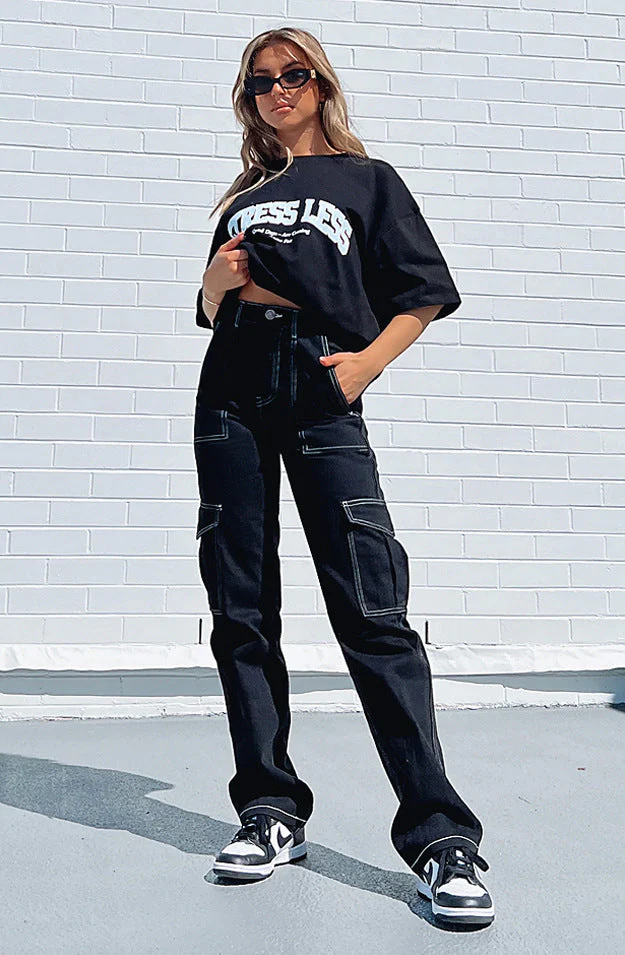 Damen Cargo-Hose mit Elastischem Bund und Praktischen Taschen Heidi-Mode - Image 6