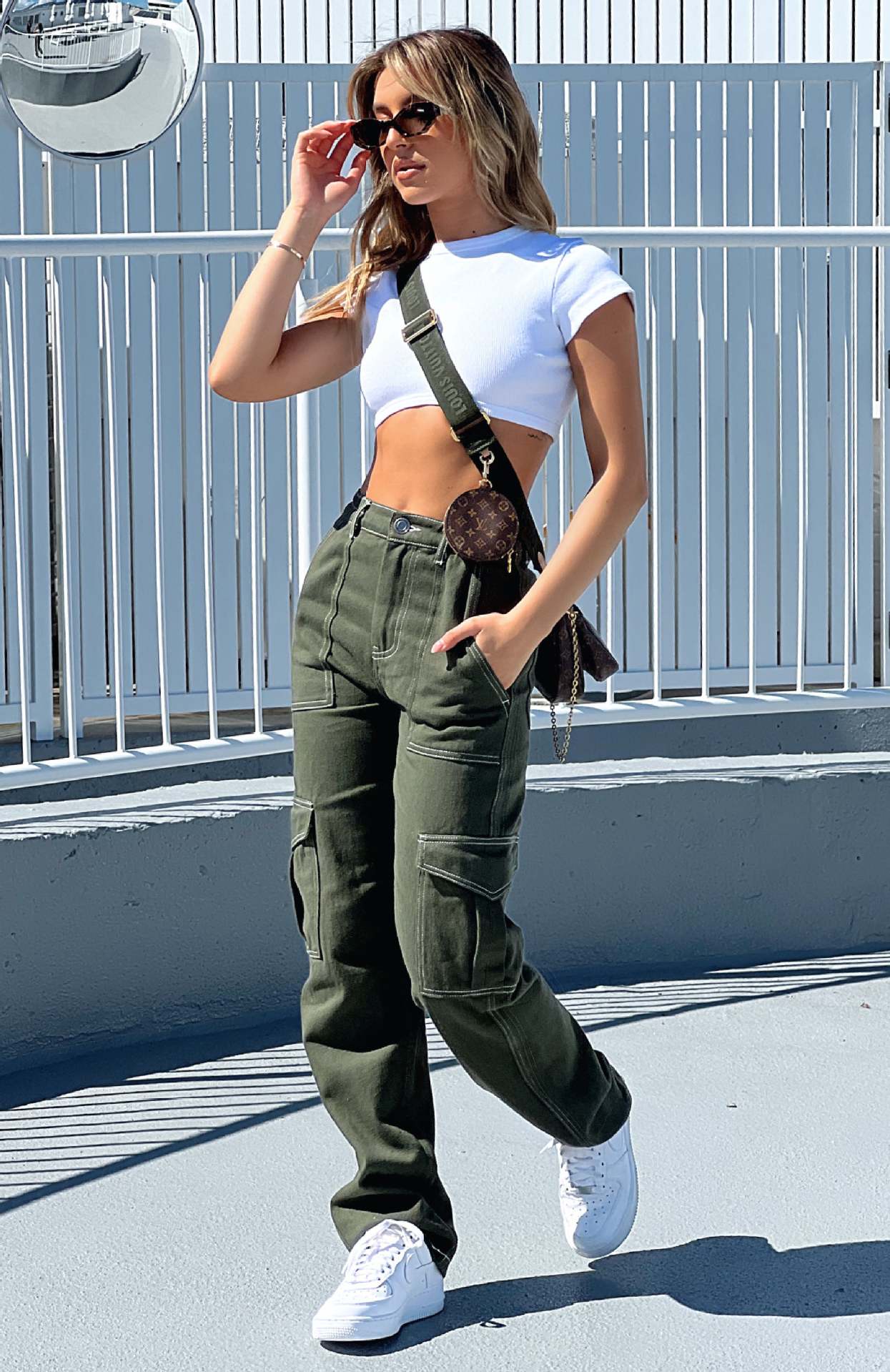 Damen Cargo-Hose mit Elastischem Bund und Praktischen Taschen Heidi-Mode - Image 7