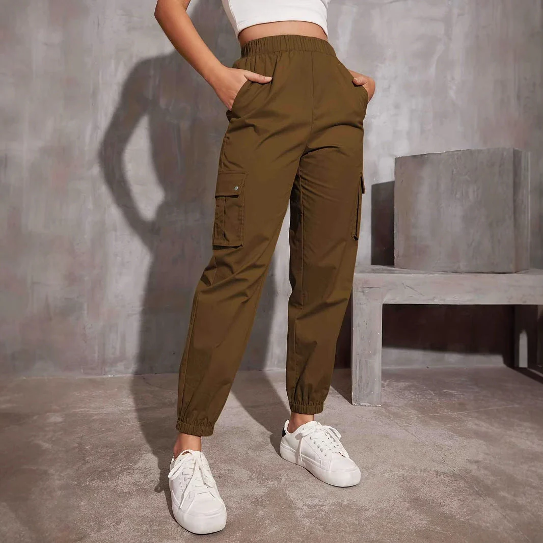 Damen Cargo-Hose mit Ergonomischem Schnitt und Praktischen Taschen Heidi-Mode